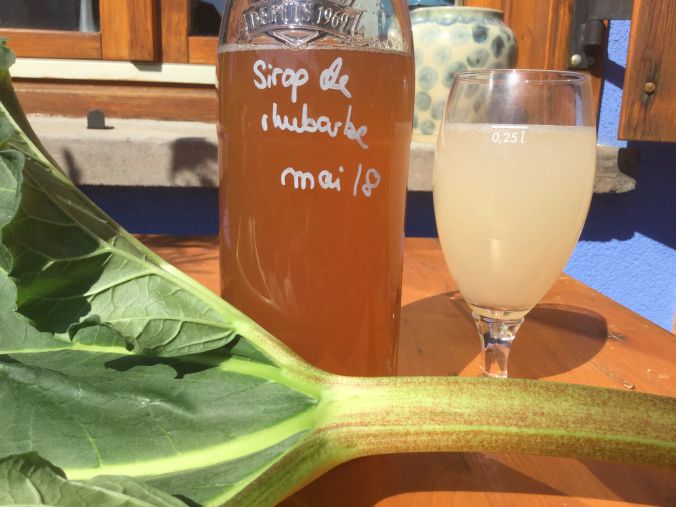 De la rhubarbe et du sucre pour un sirop maison original.